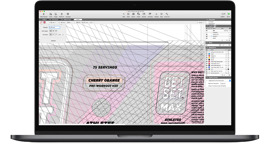 Native PDF editing in ArtPro+